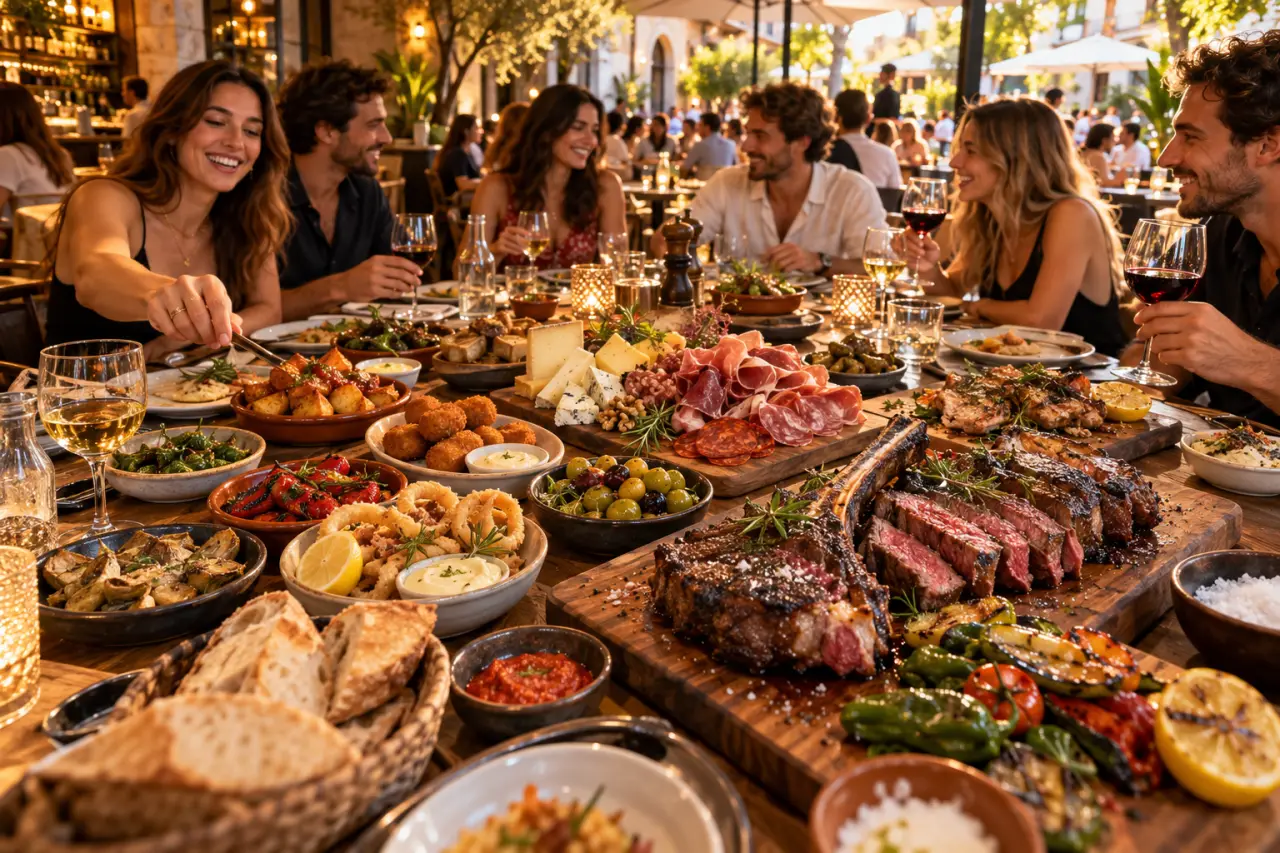 Menu de Partage à Nîmes : tapas dès 8 €, planches et viandes au poids