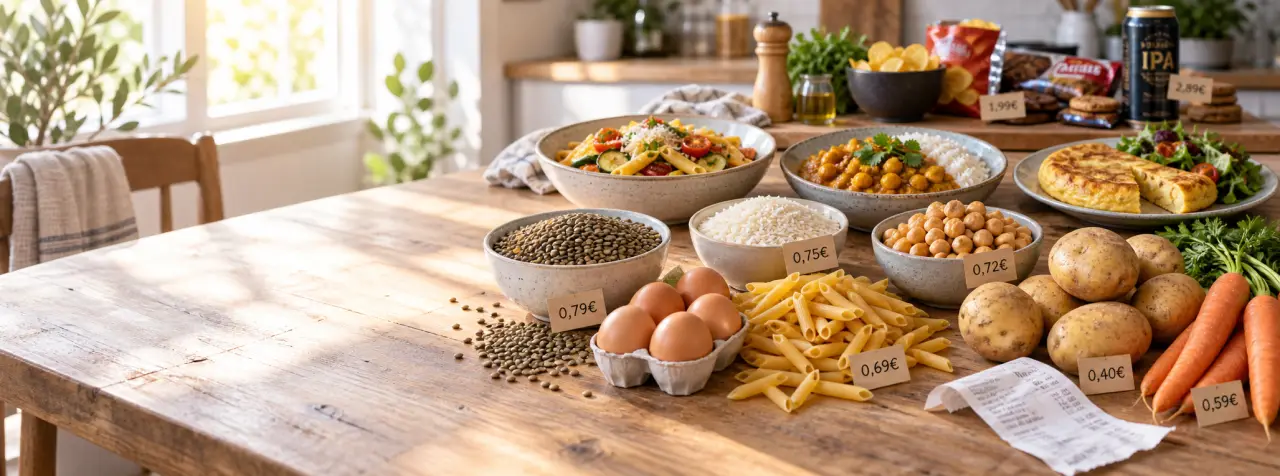 Manger pas cher au quotidien : 7 aliments, 3 menus et les pièges qui gonflent la note