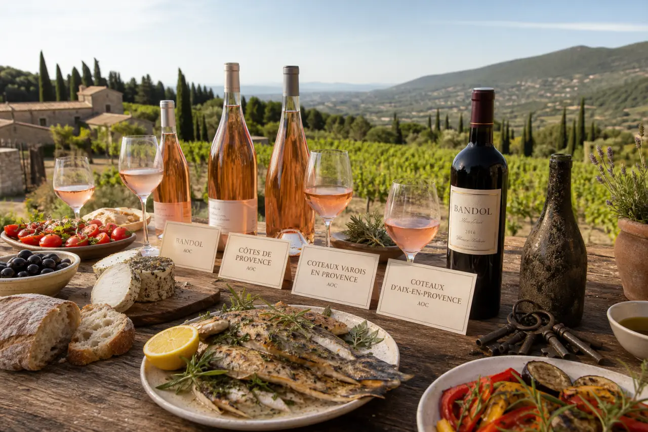 Vins du Var : rosé dominant, Bandol de garde et 4 AOC à reconnaître