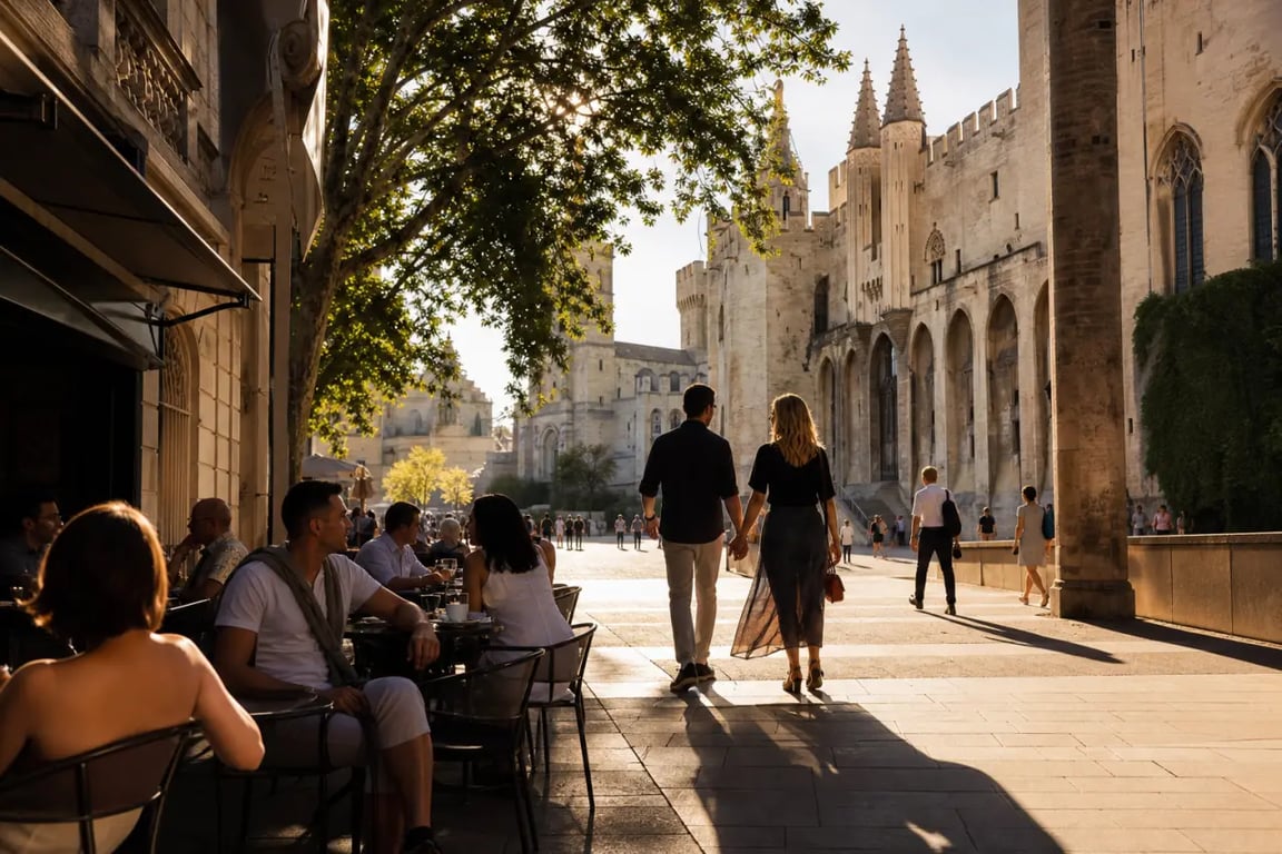 Sortie vaucluse à Avignon autour du Palais des Papes et du centre historique
