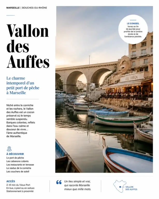 Marseille restaurant vue mer au Vallon des Auffes avec port de pêche et ambiance romantique