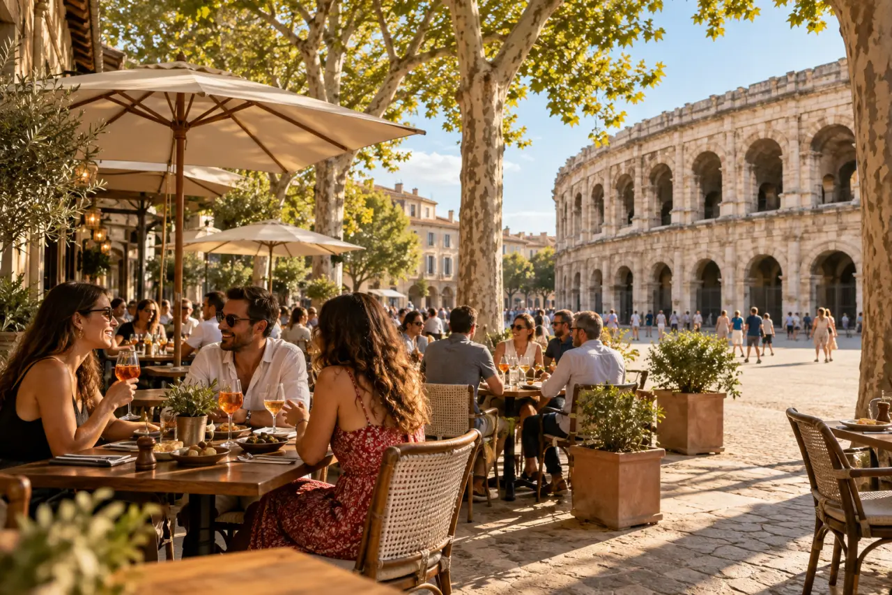 Quel restaurant avec terrasse à Nîmes choisir : vue, ombre ou animation ?