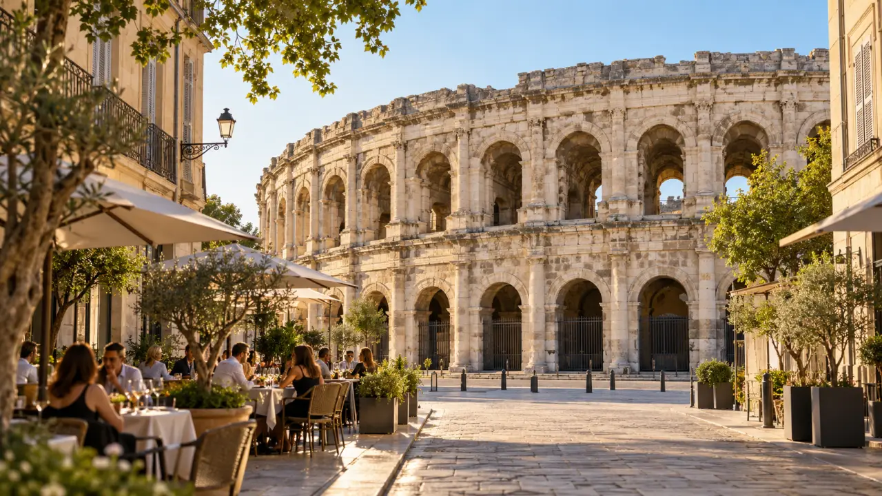 Restaurants près des Arènes de Nîmes avec vue sur le monument