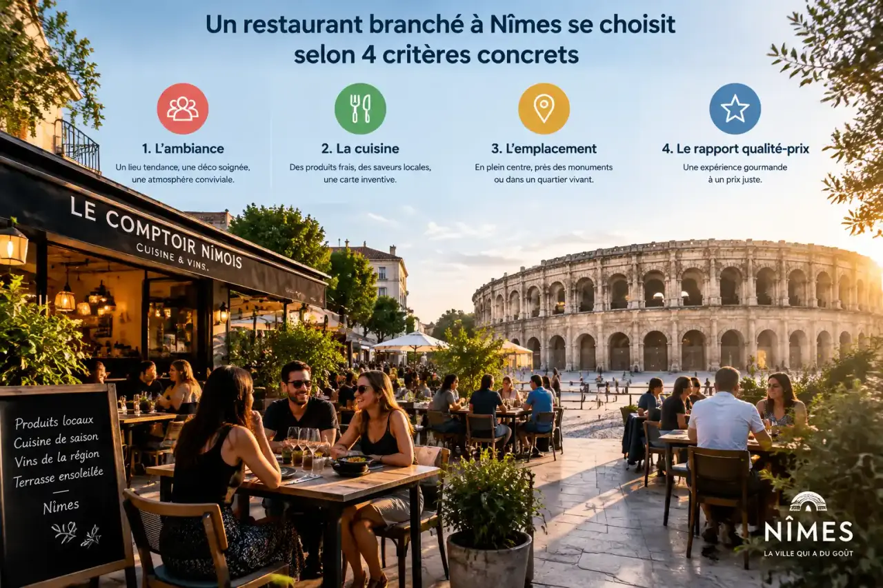 Un restaurant branché à Nîmes se choisit selon 4 critères concrets